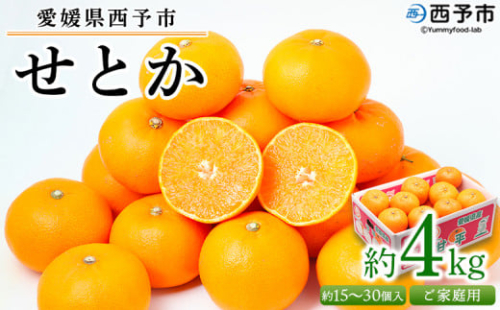 ＜愛媛県西予市産 せとか ご家庭用 約4kg＞ 訳あり 不揃い 傷 果物 フルーツ みかん ミカン 蜜柑 セトカ オレンジ 柑橘類 選べる 甘い 期間限定 食べて応援 特産品 宇都宮物産 【常温】『2026年2月下旬～4月上旬迄に順次出荷予定』