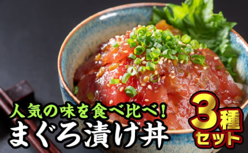 まぐろ漬け丼 お試しセット ３種＜お試し商品＞ふるさと納税 魚 冷凍 加工品 惣菜 おすすめ おいしい 刺身  おせち セット 産地直送 国産 三重県 海鮮 漬け 真空パック 小分け 惣菜 人気 海鮮丼 漬け丼 マグロ 鮪 まぐろ 正月 お正月 年末 ふるさと納税 ランキング マグロ専門店 三重県 尾鷲市 KI-56 