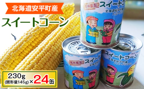 あびらのスイートコーン缶　24個入り　2025年収穫分【1031862】