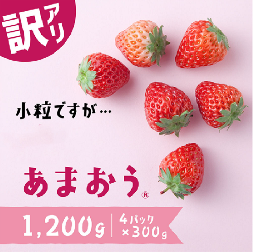 AB380.【訳あり.限定品】あまおう.小粒ですが約1200g(先行受付.2026年1月以降発送) 33118 - 福岡県新宮町