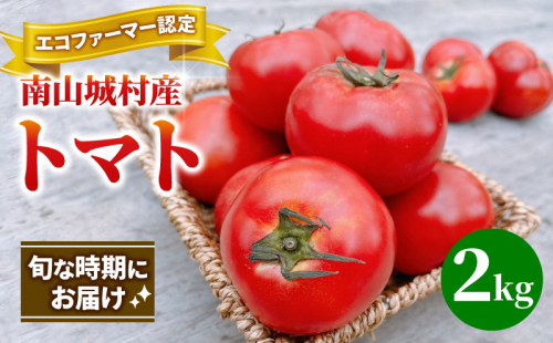 【旬な時期にお届け♪7月下旬より随時配送】内藤おじちゃんが育てる採れたて新鮮な童仙房高原トマト2kgセット◎エコファーマー認定者◎京都府南山城村産 野菜 夏野菜 リコピン サラダ 緑黄色野菜  358869 - 京都府南山城村