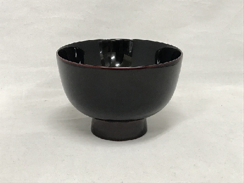 川連漆器　本溜内黒鉄鉢椀[B1-5502] 366815 - 秋田県湯沢市