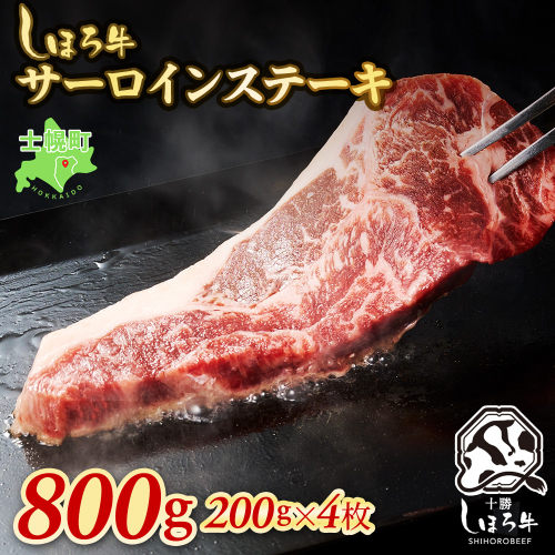 北海道 しほろ牛 サーロイン ステーキ 200g×4枚 計800g ロース ステーキ肉 牛 赤身肉 国産牛 肉 ビーフ 国産 牛肉 冷凍 詰合せ お取り寄せ 送料無料 十勝 士幌町【S01】 367140 - 北海道士幌町