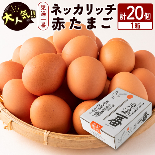 ＜児湯養鶏自慢の卵 ＞ネッカリッチ赤たまご「児湯一番」20個 1箱【A14】 37456 - 宮崎県新富町