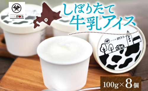 チーズ工房1103 しぼりたて牛乳アイス100g×8個 アイス アイスクリーム ミルクアイス 牛乳アイス デザート スイーツ 搾りたて しぼりたて 牛乳 生乳 あっさり すっきり スッキリ 氷菓子 ひんやり 送料無料 ギフト 贈り物 贈答品 北海道日高町 390610 - 北海道日高町