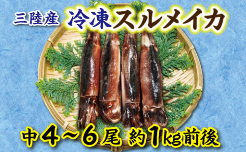冷凍スルメイカ中4～６本（約1kg前後）鮮度そのまま！使い勝手抜群！ いか 刺身 イカ いかめし イカ焼き いか塩辛