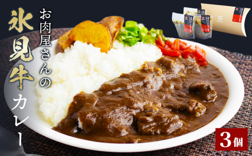 お肉屋さんの氷見牛カレー3個入 474603 - 富山県氷見市