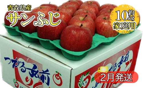 サンふじ約10kg 家庭用(2月発送)青森県産 果物 りんご 青森りんご 旬のフルーツ 産地直送 499676 - 青森県西目屋村