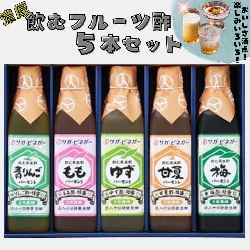 濃厚飲むフルーツ酢5本：B210-016 502034 - 佐賀県佐賀市