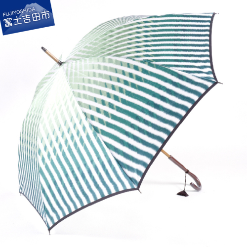雨長傘　富士と水（緑） 539206 - 山梨県富士吉田市