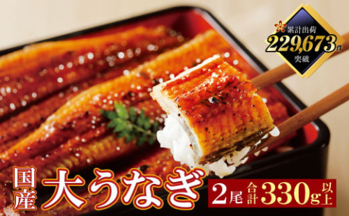 W61-71 国産うなぎ蒲焼大サイズ2尾 <計330g以上> 鰻蒲焼用タレ・山椒付 うなぎ生産量日本一鹿児島県産 宮崎県産 熊本県産 九州産 国産鰻 うなぎ ウナギ 鰻 人気 おすすめ ひつまぶし 鰻 蒲焼き タレ 山椒 ランキング 鰻 冷凍 うな重 ひつまぶし うなぎ 福智町 鰻蒲焼き うな丼 丑の日