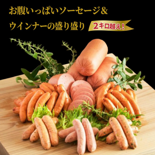 お腹いっぱいソーセージ&ウインナーの盛り盛り2キロ越え!_29199A 55842 - 大分県国東市