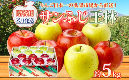 【2月発送】 贈答用 サンふじ 王林 約5kg りんご 林檎 リンゴ 果物 フルーツ くだもの 旬 青森県産 お取り寄せ 詰め合わせ セット 人気 東北 名産 常温 産地直送 送料無料 青森県 西目屋村 559694 - 青森県西目屋村