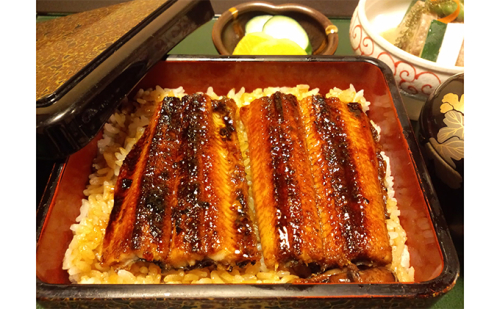 「うなぎ御膳 上」2名様食事券 お食事券 チケット 日本料理店 旬の素材 地元食材 特製 たれ 丁寧 ブランド米 ハツシモ 御飯 お重 季節 小鉢 香物 汁物 561577 - 岐阜県池田町