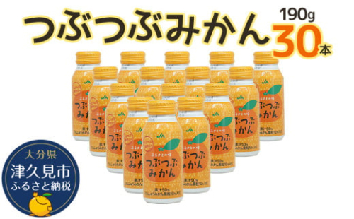 つぶつぶみかん 190g×30本 フルーツジュース ミカンジュース オレンジジュース 大分県産 九州産 津久見市 国産