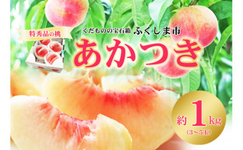 No.2434もも「あかつき」特秀品約1kg【2026年発送　先行予約】