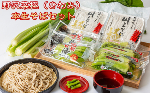 野沢菜極(きわみ)本生そばセット 漬物 蕎麦 621846 - 長野県長和町