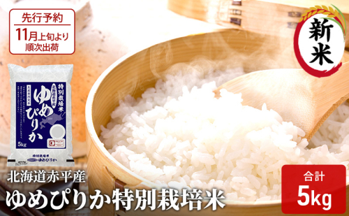 【先行予約2025年産米・11月上旬より順次出荷】北海道赤平産 ゆめぴりか 5kg 特別栽培米 精米 米 北海道  66480 - 北海道赤平市