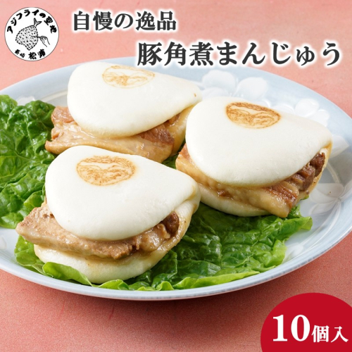自慢の逸品、豚角煮まんじゅう10個入り( 角煮 角煮まんじゅう 豚角煮 角煮まん 個包装 中華 )【B5-106】 669291 - 長崎県松浦市