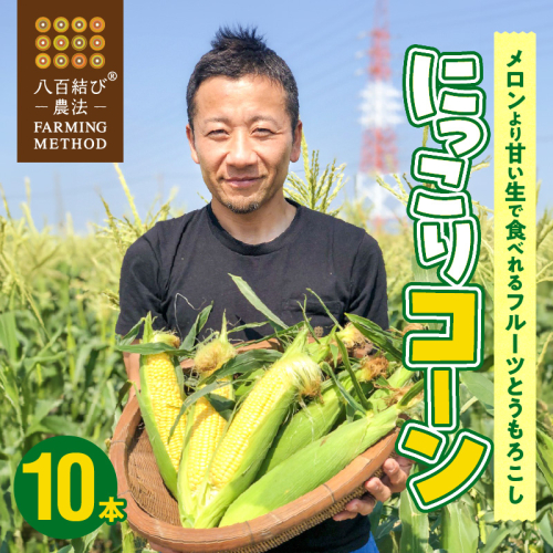 【2026年発送】朝採り直送 メロンより甘い 生とうもろこし“にっこりコーン” 10本　H095-026 67868 - 愛知県碧南市