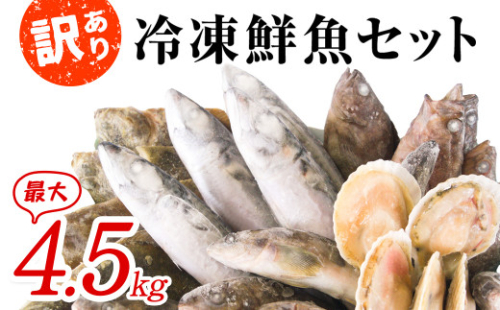 【順次発送】北海道産 冷凍鮮魚セット 最大4.5kg 「漁師応援プロジェクト！」 加熱奨励 一部内臓・鱗処理済み下処理済み おまかせ 魚 さかな 鮮魚 ホタテ サバ ホッケ カレイ 詰め合わせ 鮮魚ボックス 冷凍 海鮮 海産 ホタテ 事業者支援