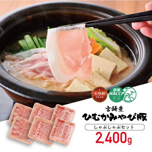 香川畜産の豚肉しゃぶしゃぶセット　2,400g 【 肉 豚肉 精肉 】  71040 - 宮崎県川南町