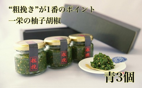 柚子胡椒65g瓶×青3本入り【創業40年の和食店が提供する】こだわり抜いた柚子胡椒[G4532] 77400 - 福岡県福津市