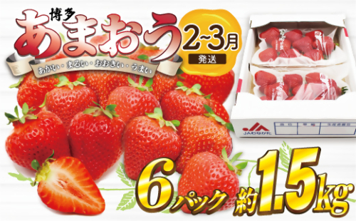 【2026年2月より順次発送】博多あまおう特別6パック　約1.5kg[G2245] 78783 - 福岡県福津市