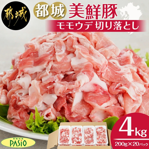 都城美鮮豚切り落とし4kgセット(200g×20パック)_MJ-5402 789126 - 宮崎県都城市