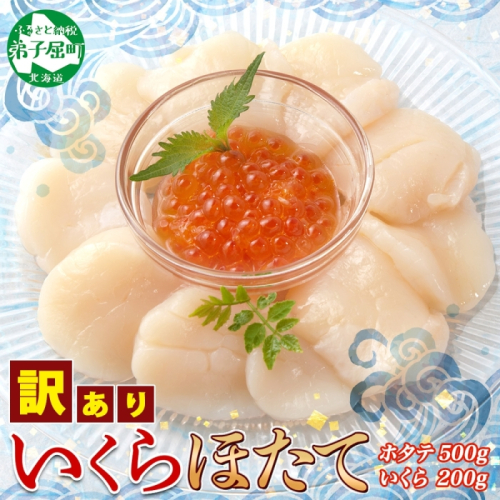 2500. 訳あり ホタテ 500g いくら 醤油漬け ほたて イクラ 帆立 生ほたて 貝柱 送料無料 北海道 弟子屈町 80381 - 北海道弟子屈町