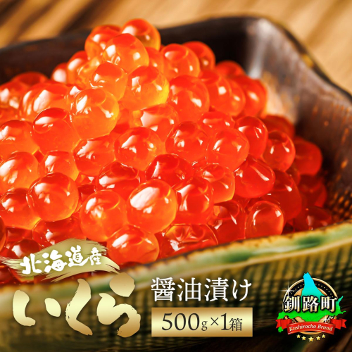 北海道産 いくら醤油漬け 500g ×1箱 国産 いくら いくら醤油漬 しょう油 しょうゆ イクラ ikura 天然 鮭 鮭卵 鮭いくら 魚卵 冷凍 魚介類 海鮮 絶品 人気 笹谷商店 直営 釧之助本店 高級 ギフト 贈答用 贈答品 北海道 釧路町 釧路超 特産品 82864 - 北海道釧路町