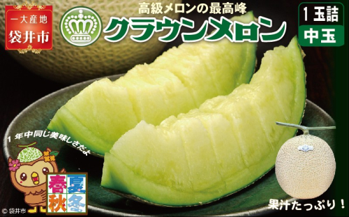クラウンメロン(白等級)中玉 1玉入 果物類 メロン青肉 84718 - 静岡県袋井市