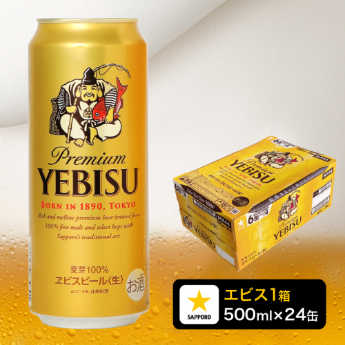 a22-049 エビス 500ml×1箱【焼津 サッポロ ビール】 85073 - 静岡県焼津市