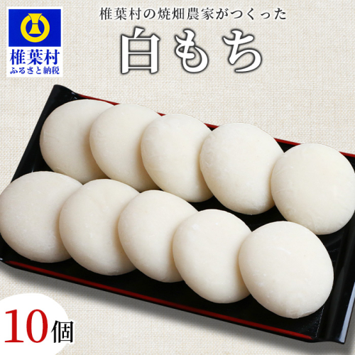 焼畑農家がつくった 白もち 10個【日本三大秘境の地「椎葉村」からお届け】餅 もち モチ 白餅 877927 - 宮崎県椎葉村