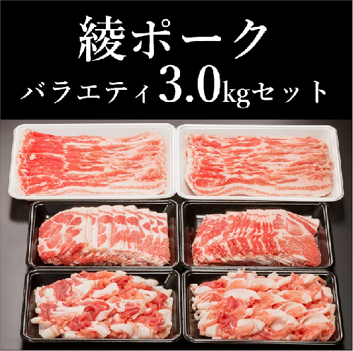 綾ポークバラエティ3.0kgセット 88552 - 宮崎県綾町