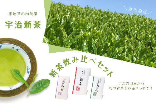 【2025年先行受付 宇治茶】京の新茶飲み比べセット(煎茶100g×３種)〈新茶 お茶 茶 緑茶 煎茶 茶葉 宇治茶 飲み比べ セット 飲料 日本茶 加工食品〉 899779 - 京都府宇治田原町
