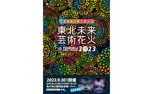 東北未来芸術花火2025　マイカーペアチケット　A席指定席イス席 花火大会 音楽 リズム 感動 思い出 最高 キレイ 夏 鑑賞  911865 - 宮城県亘理町