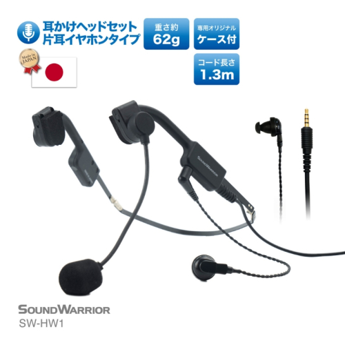 メガネフレーム型ヘッドセット SOUND WARRIOR SW-HW1 片耳イヤホンタイプ 日本製 国産 イヤホン マイク 周辺機器 オーディオ周辺機器 PC テレワーク 在宅ワーク リモート 城下工業 信州 長野　【 上田市 】 935198 - 長野県上田市