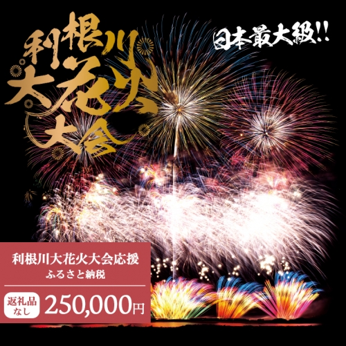 K2282 【返礼品なし】利根川大花火大会応援ふるさと納税  (250000円分)  【茨城県境町】 954231 - 茨城県境町