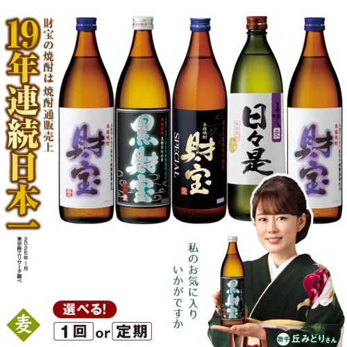A1-22496／麦焼酎 飲み比べセット 5合瓶 4種5本セット 97252 - 鹿児島県垂水市