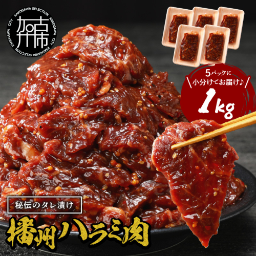 播州で愛される秘伝の焼肉タレ漬け牛肉 播州ハラミ肉 1kg《 肉 食品 焼肉 送料無料 やわらか ハラミ 焼肉セット バーベキュー 肉 バーベキューセット BBQセット 》【2401A00412】 977820 - 兵庫県加古川市
