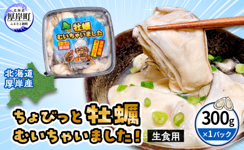 北海道 厚岸産 ちょびっと 牡蠣 むいちゃいました！ ( 生食用 ) 300g カキ むき身 魚貝類 生牡蠣 かき むき牡蠣 マルえもん 979866 - 北海道厚岸町