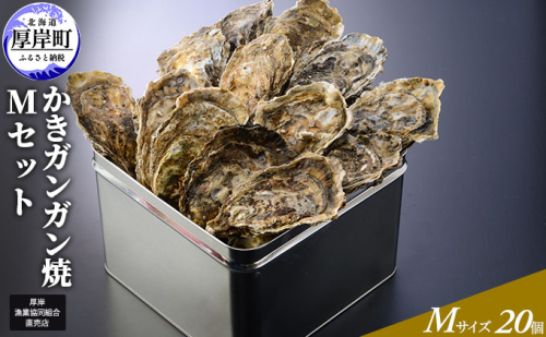 【厚岸漁協直売店特製】 かきガンガン焼 Ｍセット20個  北海道 牡蠣 カキ かき  生牡蠣 殻付  魚介類 マルえもん 987331 - 北海道厚岸町