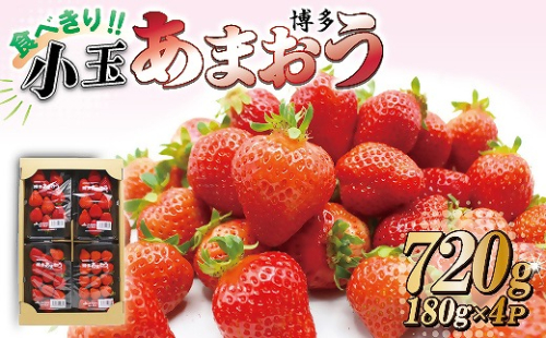 【2026年3月より順次発送】食べきりサイズ！博多あまおう4パック　約720g（2L～Lサイズ）[G2318] 995461 - 福岡県福津市