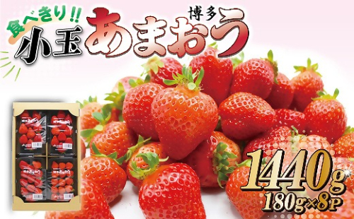 【2026年3月より順次発送】食べきりサイズ！博多あまおう8パック　約1440g（2L～Lサイズ）[G2319] 995500 - 福岡県福津市